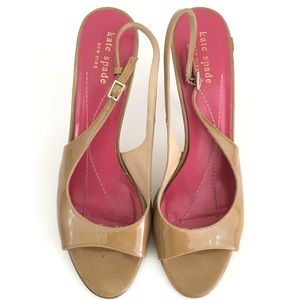 Kate Spade Tan Women’s Peep Toe Heels Size 8.5